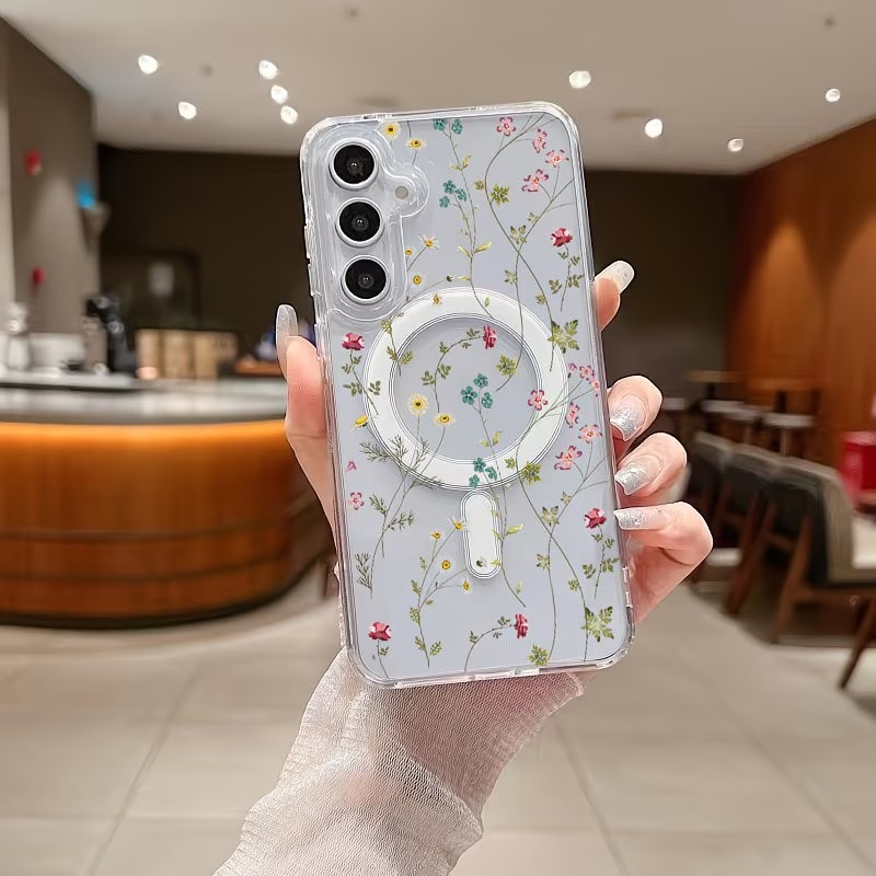 Floral Pattern Magnetic Phone  - Wireless Charger review and price