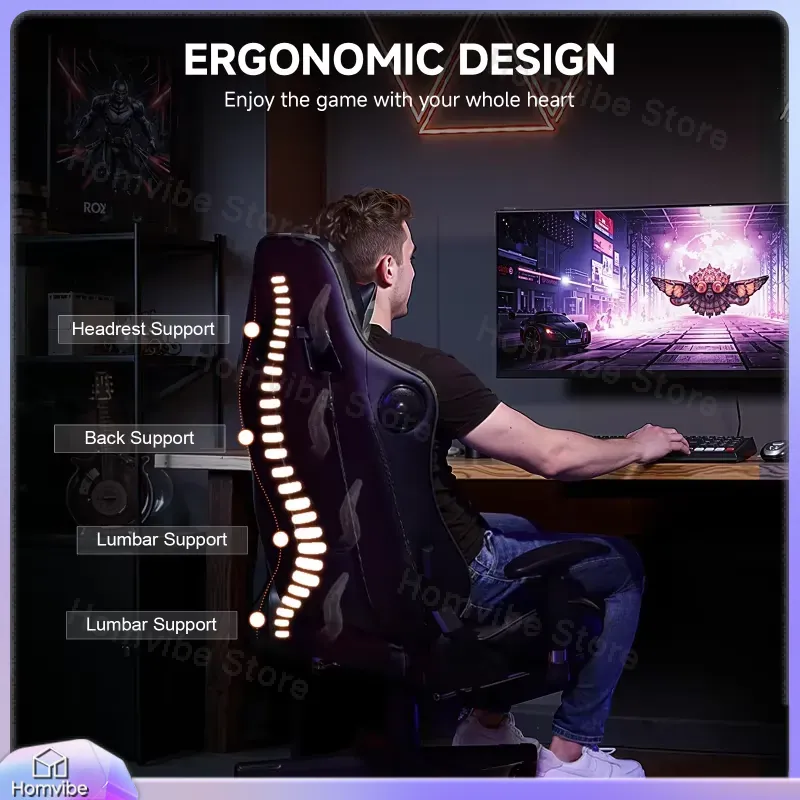 Ergonomic Gaming Chair with Bl - Bluetooth Speaker review and price