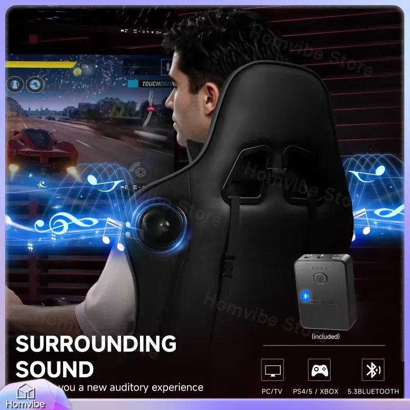 Ergonomic Gaming Chair with Bl - Bluetooth Speaker review and price